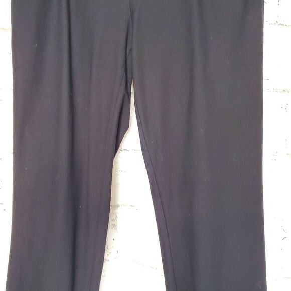 Eileen Fisher Stretch Crepe Slim Ankle Pants Black Womens Medium Pull On - Picture 6 of 12